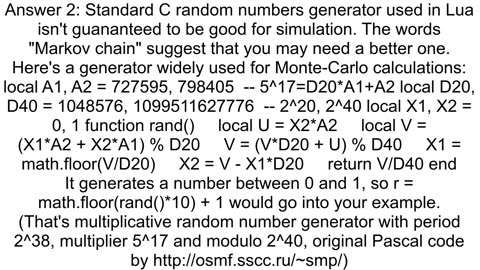 Generating uniform random numbers in Lua