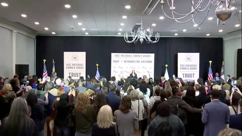 Crowd Shouts Down Protester Screaming About 'Genocide!' At VP Kamala Harris Abortion Speech