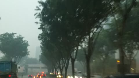 Black Figure On Expressway