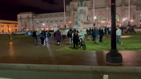 Antifa Takes Illegals To Union Station After They Get Dropped Off In DC