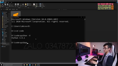 5.Run python with Sub-Khóa học Lập trình Python- DLTT- Cài đặt phần mềm -P1