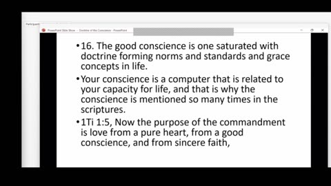 Doctrine of Conscience Part 2 - Brad West 26 April 2023