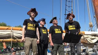 The Last Watch Sea shanties. City Pirate weekend 202 The Barbican Plymouth.