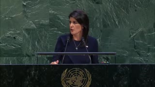 Nikki Haley at UN General Assembly Meeting on Cuba 2017