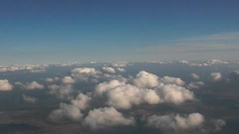 Flying thru the Clouds After Takeoff from Austin, Texas