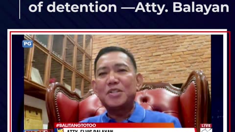 Personal na desisyon ni Pastor ACQ kung paano niya tatanggapin ang order of detention —Atty. Balayan