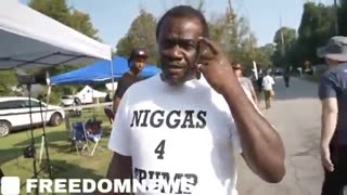 "IT'S ALL A BUNCH OF BULLSHIT!" ‘BLACKS FOR TRUMP’ GROUP OUTSIDE THE FULTON COUNTY JAIL.