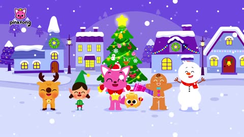 Five Little Christmas Friends Jumping in the Snow! - 2023 NEW🎄 Christmas Song - Pinkfong Official
