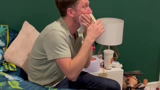 Guy Gets Waxing Stick Stuck in His Nose