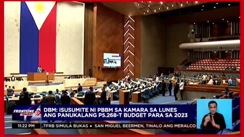 Panukalang 2023nat'l budget, isusumite na ni PBBMPanukalang 2023nat'l budget, isusumite na ni PBBM