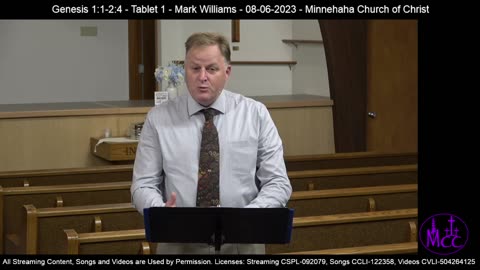 Genesis 1:1-2:4 - Tablet 1 - Mark Williams - 08-06-2023