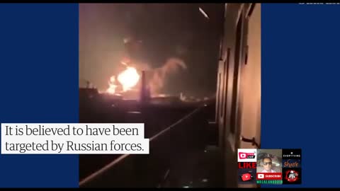 russia attack Ukraine oil terminalnear kyiv and gas pipeline in kharkiv