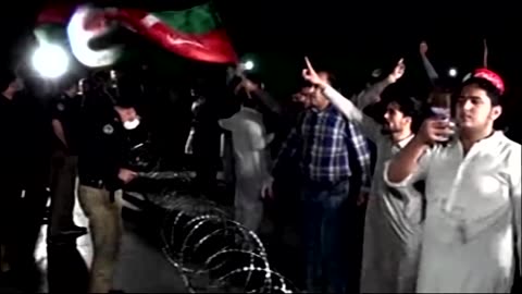 Fires burn outside Imran Khan's home following clashes