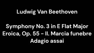 Symphony No. 3 in E Flat Major Eroica, Op. 55 - II. Marcia funebre Adagio assai