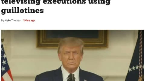 Don't be fooled by Trump’s latest announcement - Under the Guise of "Violent Criminals" The Guillotines Will Be Used On Christians When He's Selected To Come Back