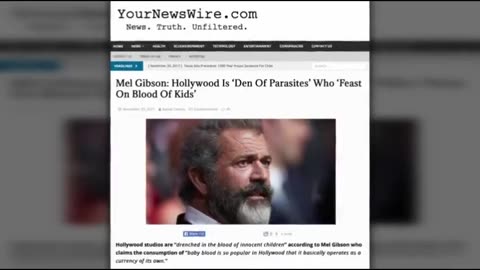 MEL GIBSON - HOLLYWOOD ELITE TRYING TO KILL ME FOR EXPOSING PEDOPHILE RING