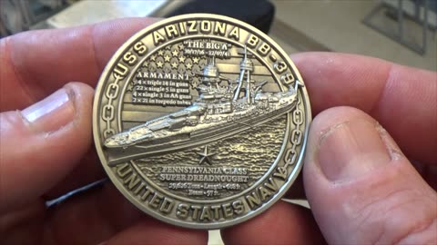 US Navy USS Arizona Battleships Of Pearl Harbor Collectible Coin