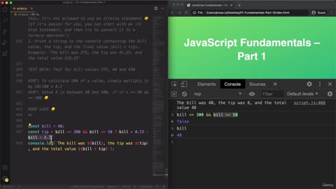 2 - JavaScript Fundamentals Part 1 / Coding Challenge 4