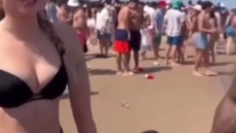 His wife and black daughter just died, and he's out partying on the beach