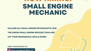 Job Opportunity: Small Engine Mechanic Wanted!