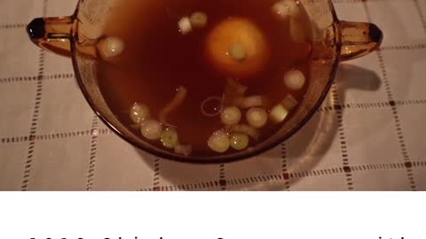1913 Chicken Consomme with Poached Egg Yolks