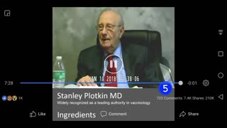 Stanley Plotkin, of Vaccines Deposition, Under Oath, shocking!
