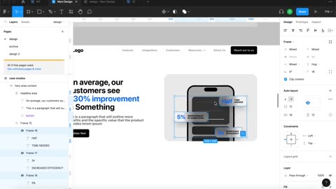WEB DESIGN IN FIGMA ep.23 Case Studies Hero Section – Free UX UI Course