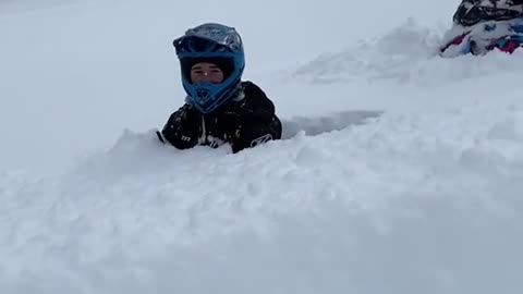 You want to know how deep the snow is? Take a look at