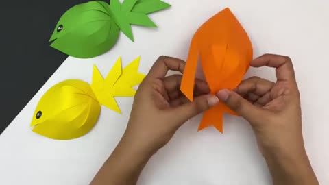 How To Make Easy Paper Fish For Kids / Nursery Craft Ideas / Paper Craft Easy / KIDS crafts