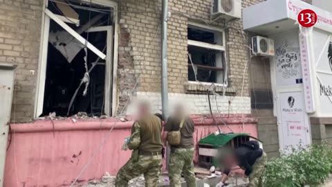 Video shows blast damage to Luhansk barbershop where senior local official was injured