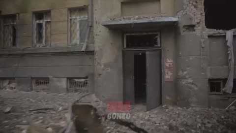Wagner's soldiers are fighting near the train station in Bakhmut. Footage with a first-person view