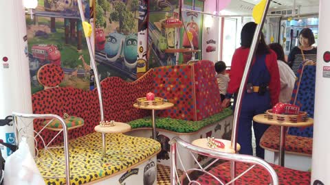 Themed trams bring fun to streets of Okayama