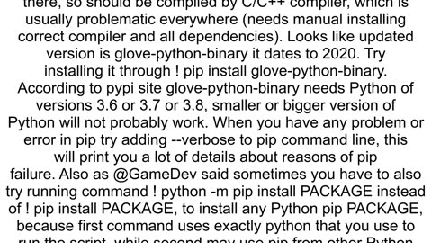 Google colab Glove_Python pip install not working