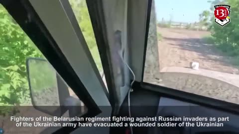 Under sniper fire, fighters of Belarusian regiment are evacuating wounded soldiers from Bakhmut