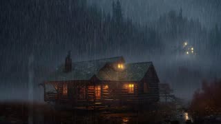 Beautiful Meditation Music with Rain Sounds - Sense the Unique Environment of Forest Side House