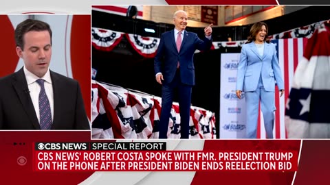 Trump reacts to Biden decision to end reelection campaign