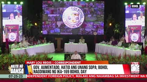 Gov. Aumentado, hatid ang unang sopa; Bohol nagdiwang ng ika-169 Bohol day