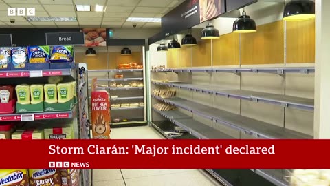 Storm ciaran 'major incident' declared as storm better part of uk and channel island