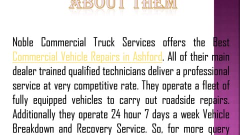 Want to get the Best Commercial Vehicle Inspection in Ashford