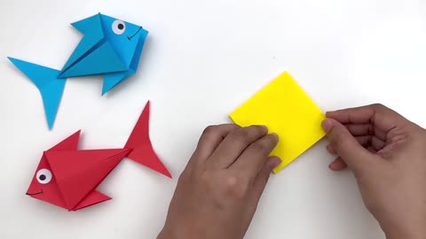 How To Make Easy Origami Paper Fish For Kids / Paper Craft Easy