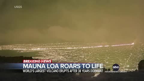 Mauna Loa volcano roars back to life