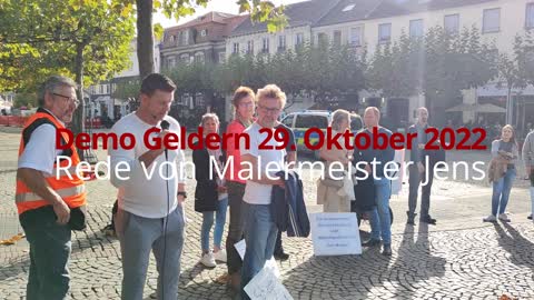 Rede Malermeister Jens Hardt aus Goch Demo Geldern 29. Oktober 2022