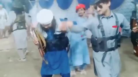 Funny Scene, Afghanistan Taliban People Dancing.