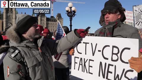 "Freedom Convoy" Supporter to News Agencies: "Tell the Truth", "None of This Is About Racism"