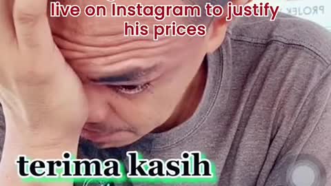 M'sian hawker cries after customers complain S$1.60 Nasi Lemak is expensive