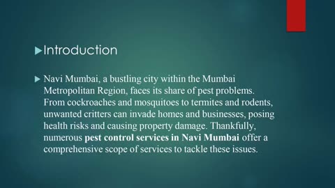 Keeping Navi Mumbai Pest-Free: A Look at Local Pest Control Services