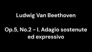 Op.5, No.2 - I. Adagio sostenute ed expressivo