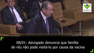 08/01: Advogado denuncia que família de réu não pode visitá-lo por causa da vacina