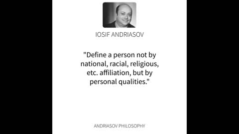 Iosif Andriasov Quote: Define A Person