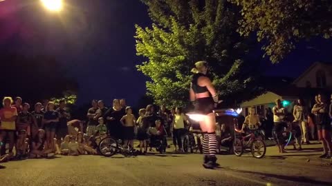 Perkulator Fire Hooping at Chicago Street Festival